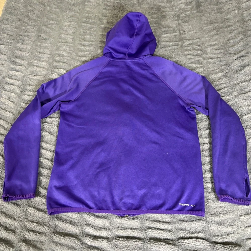 Nike Womens Therma-FIT Full Zip Hoodie Purple Fleece Jacket 683656-547 Small